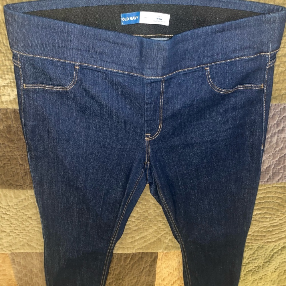 Old Navy Women's Dark Blue Mid Rise Skinny Jeans